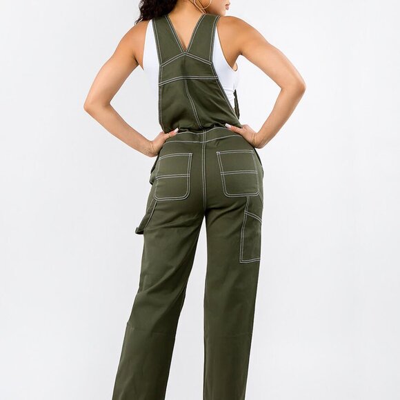Women's Green Overalls - Picture 9 of 9